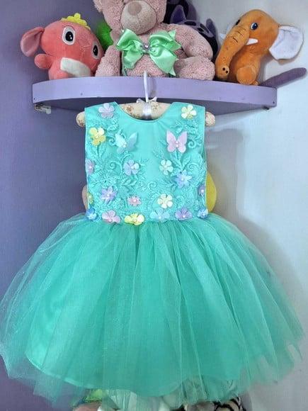 Vestido Infantil Fada Verde
