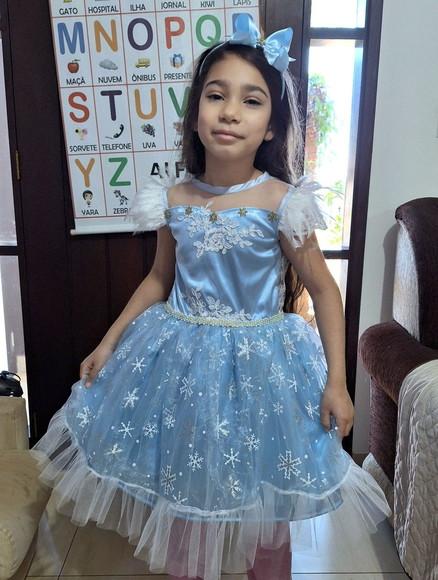Vestido Infantil Frozen de Festa