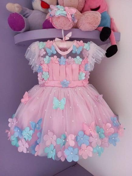 Vestido Infantil Jardim Encantado