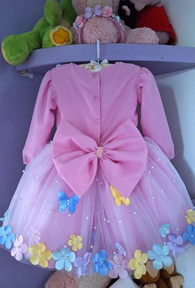 Vestido Infantil Jardim Encantado + Asa