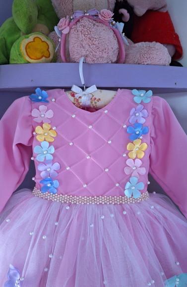 Vestido Infantil Jardim Encantado + Asa