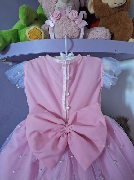 Vestido Infantil Jardim Encantado + Faixa + Asa