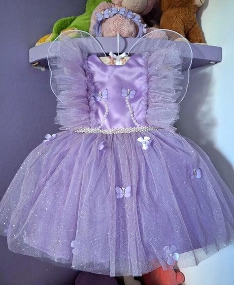 Vestido Infantil Jardim Encantado Borboletas e Flores