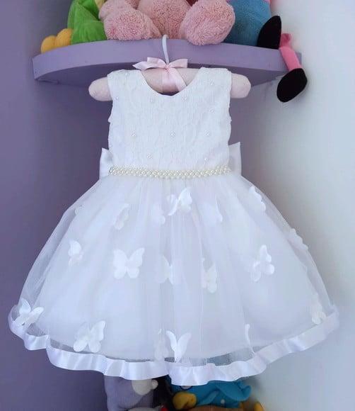 Vestido Infantil Jardim Encantado Branco