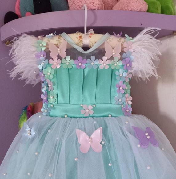 Vestido Infantil Jardim Encantado Verde