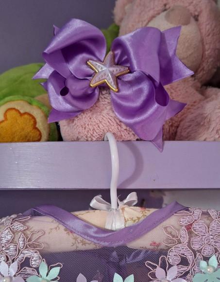 Vestido Infantil Tema Sereia Fundo do Mar Luxo Lilas