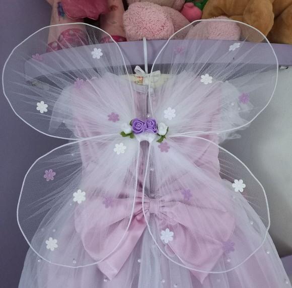 Vestido Jardim Encantado Lilas+ Asa+faixa
