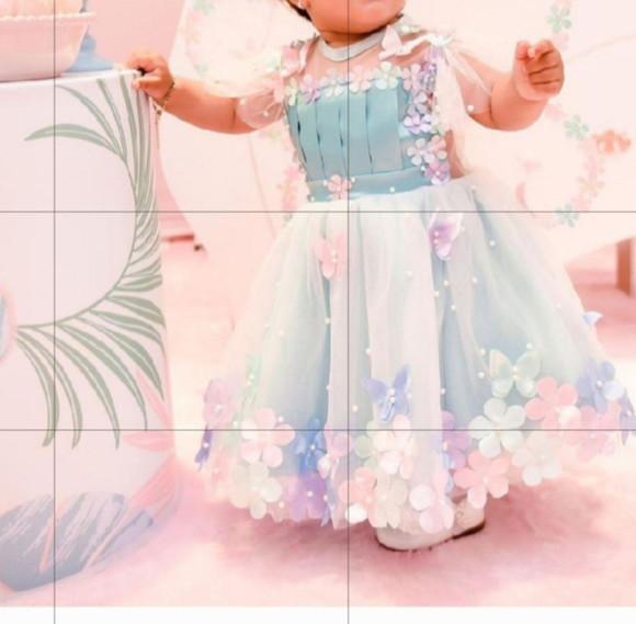 Vestido Jardim Encantado Luxo Verde + Faixa de Luxo