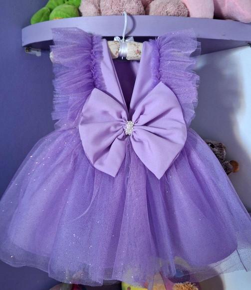 Vestido Minnie Lilas Luxo