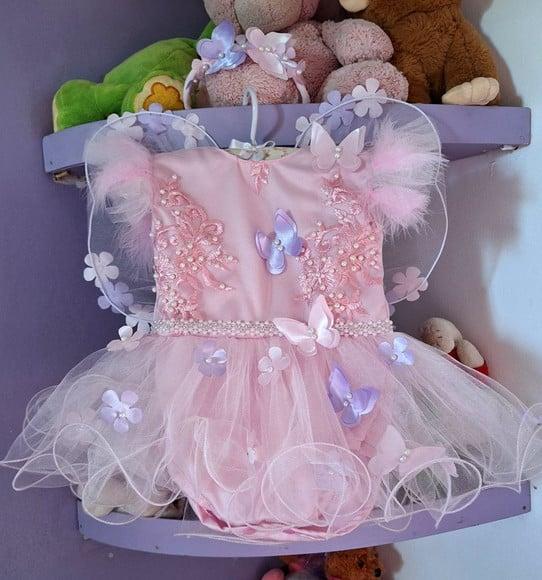 Vestido Romper Jardim Encantado Rosa