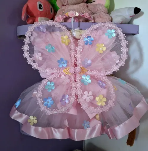 Kit Romper Infantil Jardim Encantado Luxo + Asa + Faixa
