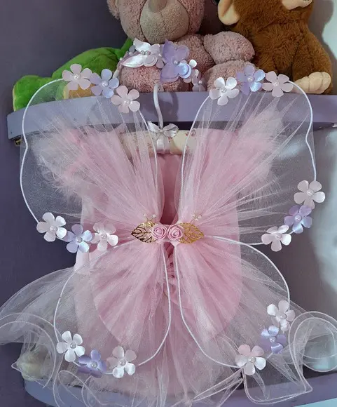 Kit Romper Jardim das Borboletas Rosa 3 Peças