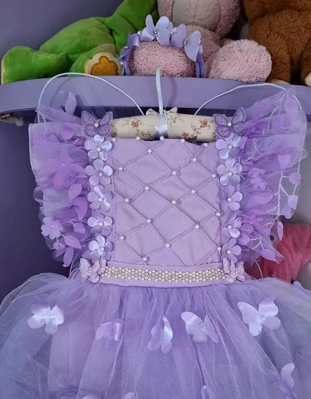 Kit Romper Lilas Jardim das Borboletas 3 Peças