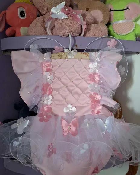 Romper Infantil Jardim Encantado + Asa + Faixa