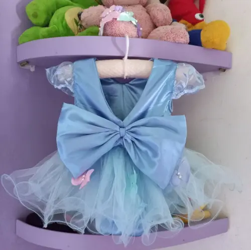 Romper Infantil Jardim Encantado Azul 3 Peças