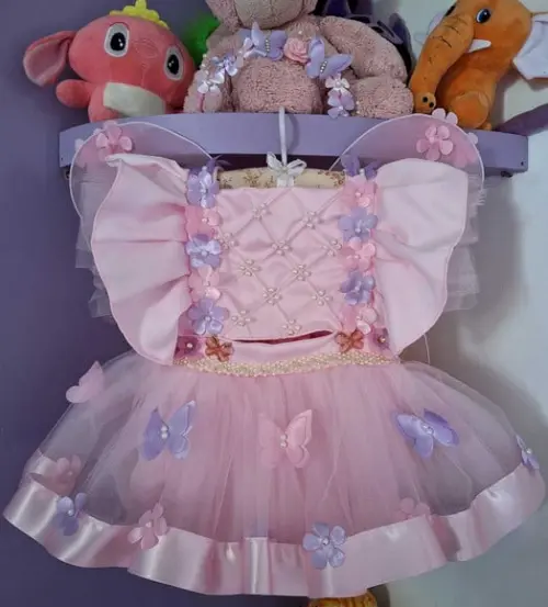 Romper Infantil Jardim Encantado Rosa