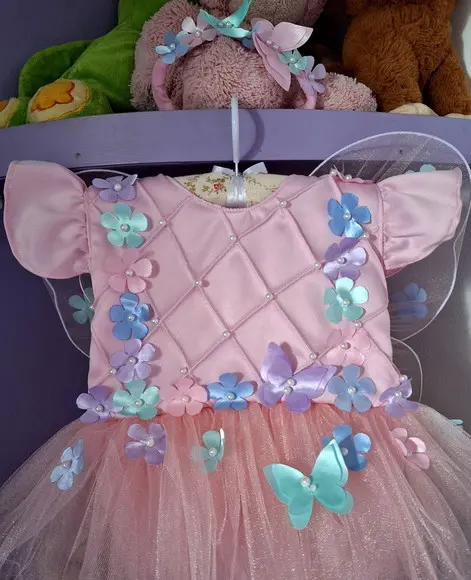 Romper Infantil Jardim Encantado Rosa 3 Peças