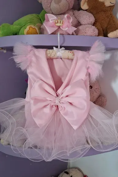 Romper Infantil Princesa Realeza Luxo + Faixa