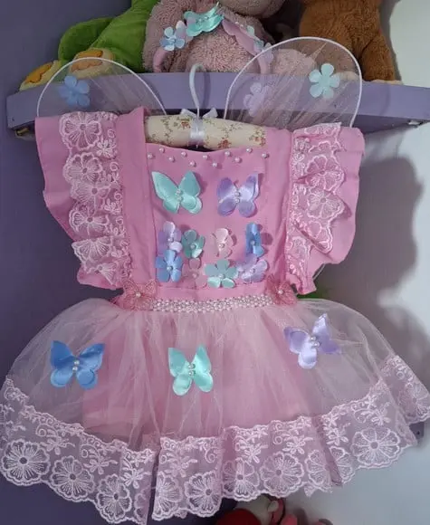 Romper Jardim Encantado Rosa 3 Peças