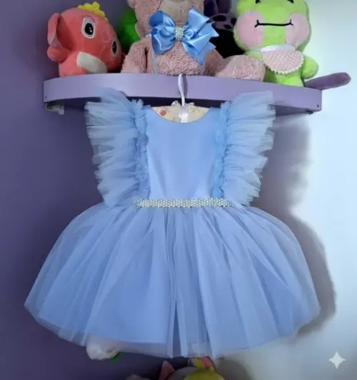 Vestido Infantil Cinderela Luxo + Faixa