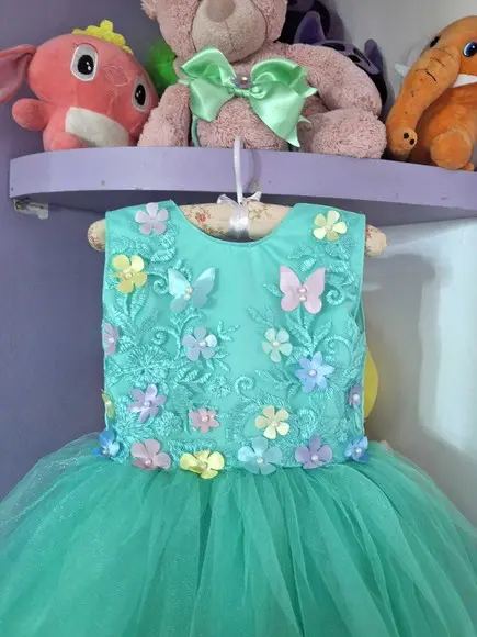 Vestido Infantil Fada Verde