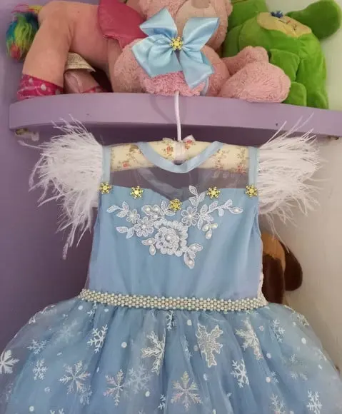 Vestido Infantil Frozen de Festa