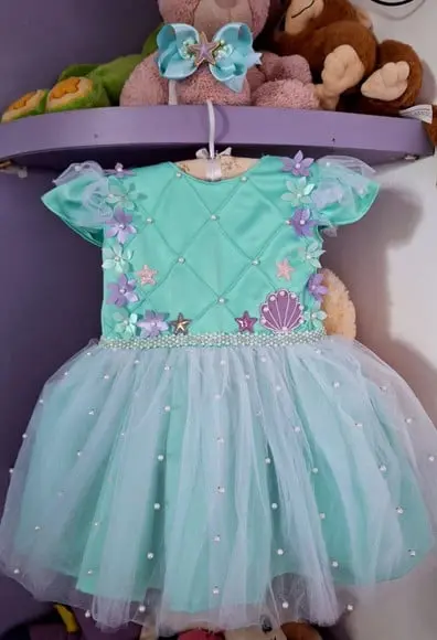 Vestido Infantil Fundo do Mar