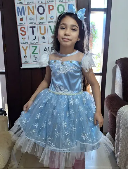 Vestido Infantil Frozen de Festa