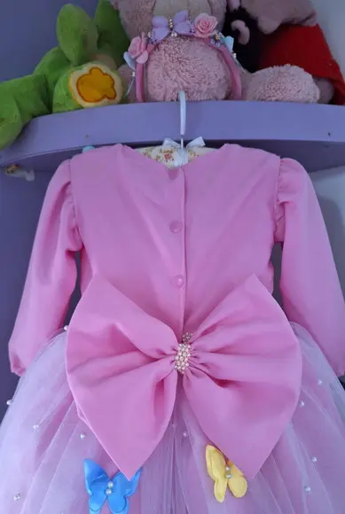 Vestido Infantil Jardim Encantado + Asa