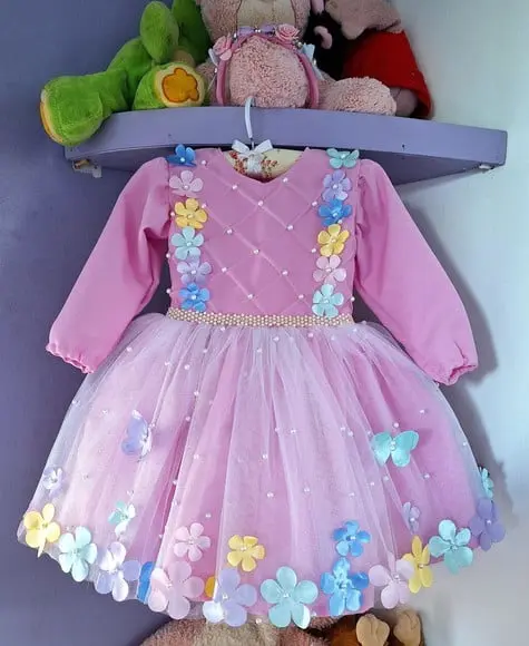 Vestido Infantil Jardim Encantado + Asa