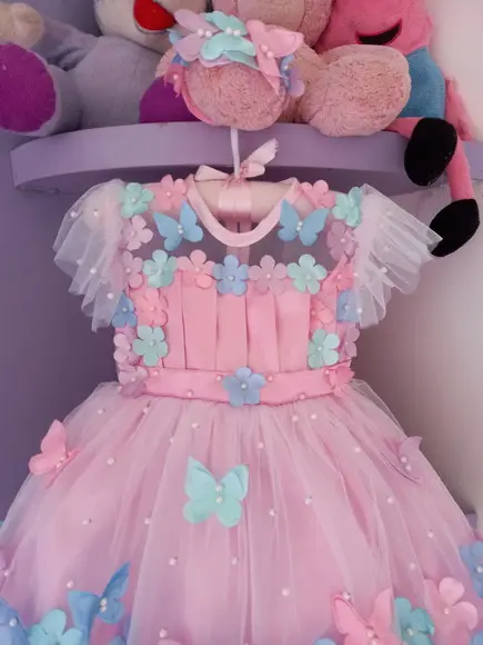 Vestido Infantil Jardim Encantado