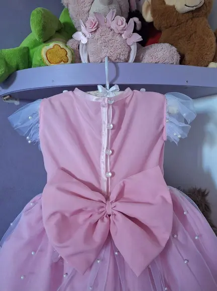 Vestido Infantil Jardim Encantado + Faixa + Asa