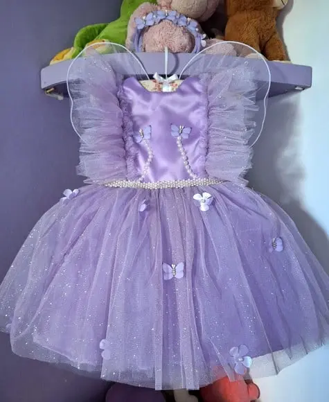 Vestido Infantil Jardim Encantado Borboletas e Flores