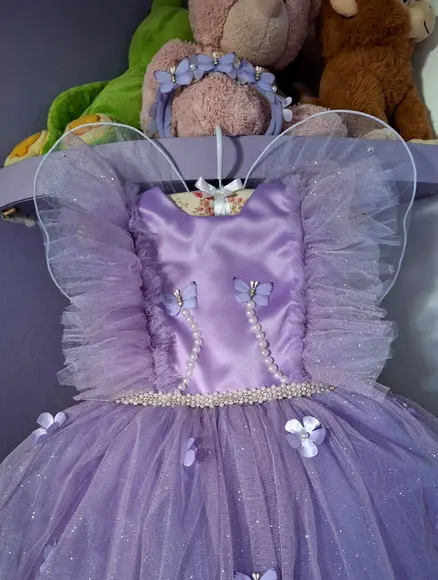 Vestido Infantil Jardim Encantado Borboletas e Flores