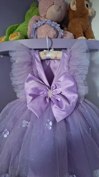 Vestido Infantil Jardim Encantado Borboletas e Flores