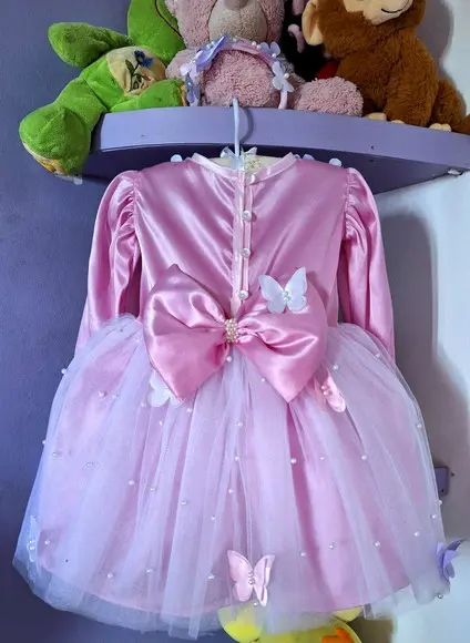 Vestido Infantil Jardim Encantado Manga Longa