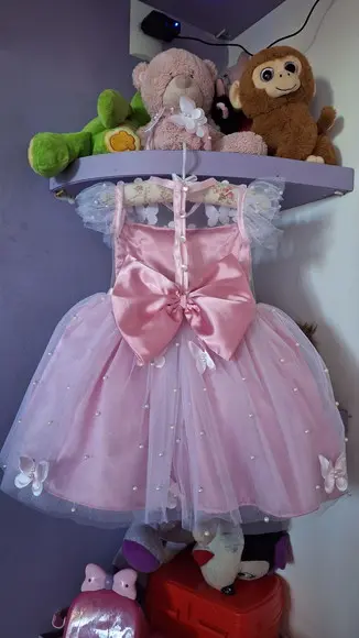 Vestido Infantil Jardim Encantado Rosa