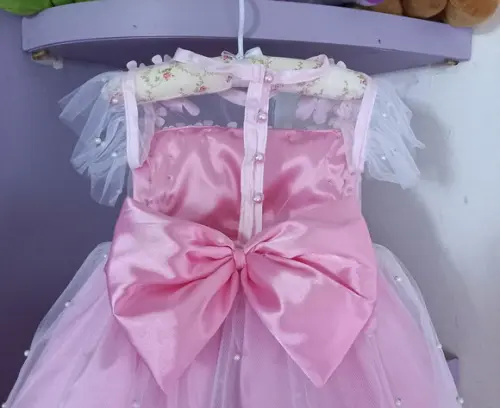 Vestido Infantil Jardim Encantado Rosa