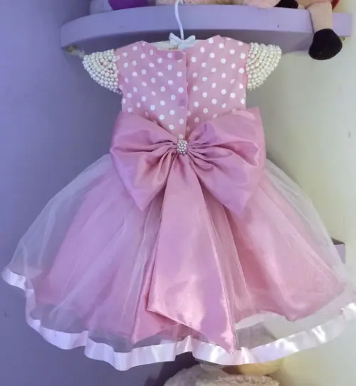 Vestido Infantil Minnie Rosa com Faixa