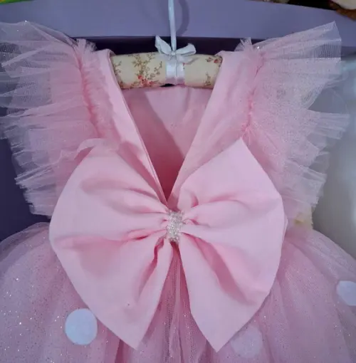 Vestido Infantil Minnie Rosa Luxo