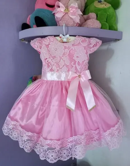 Vestido Infantil Princesa Realeza Rosa