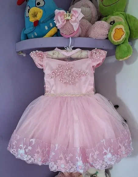 Vestido Infantil Princesa Realeza Rosa