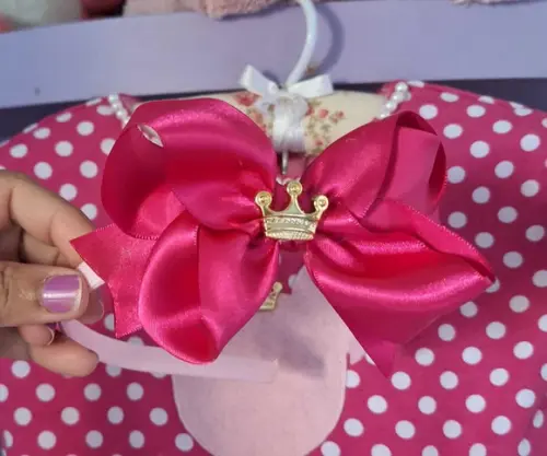 Vestido Infantil Minnie Rosa Pink com Tiara