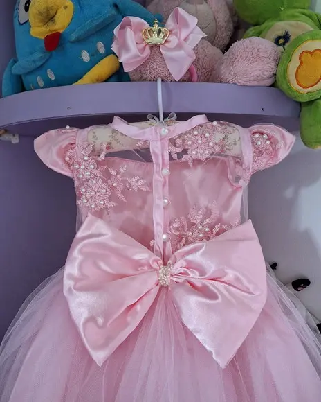 Vestido Infantil Princesa Realeza Rosa