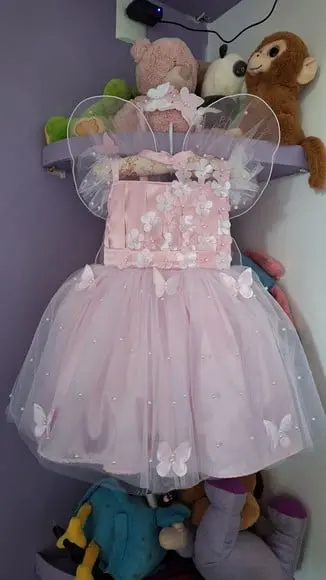 Vestido Jardim das Borboletas Rosa