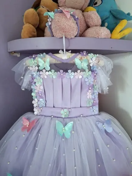 Vestido Jardim Encantado Lilas Luxo