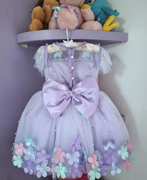 Vestido Jardim Encantado Lilas Luxo