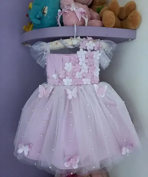 Vestido Jardim Encantado Lilas Luxo