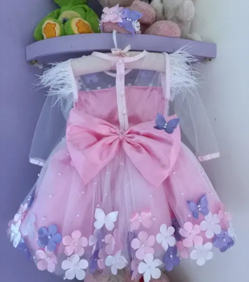 Vestido Jardim Encantado Manga Longa+asa+faixa