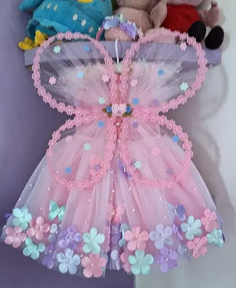 Vestido Jardim Encantado Rosa +asa+faixa